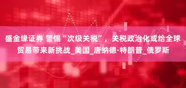 盛金缘证券 警惕“次级关税”，关税政治化或给全球贸易带来新挑战_美国_唐纳德·特朗普_俄罗斯