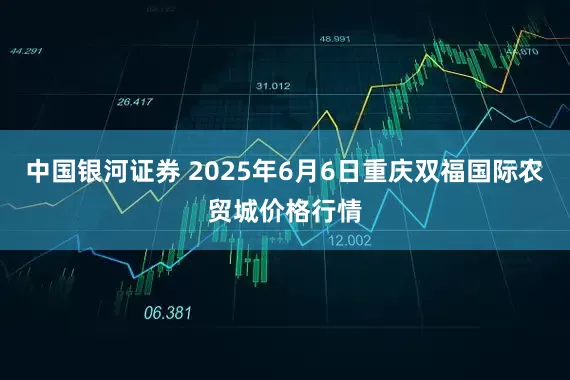 中国银河证券 2025年6月6日重庆双福国际农贸城价格行情